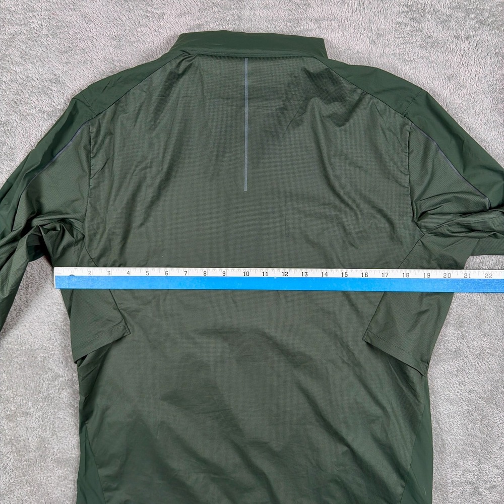 Lululemon Active Jacket Mens Small Green Hooded Reflective Lightweight Full Zip - Picture 7 of 11